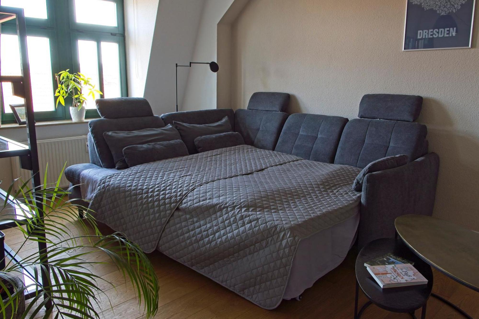 Neustadt-Aussicht - Grosse Wohnung Mit Balkon Dresda Esterno foto